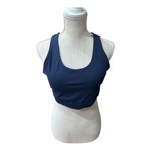 LINC Live Move Explore Navy Blue Strappy Sports Bra Removable Pad Size 2X New